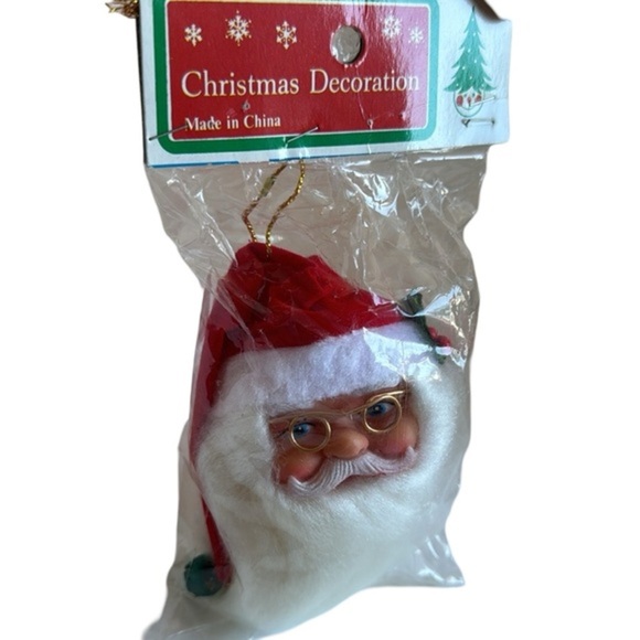 Vintage 6” Santa Head Christmas Ornament - Rare New Old Stock Item - Picture 9 of 9